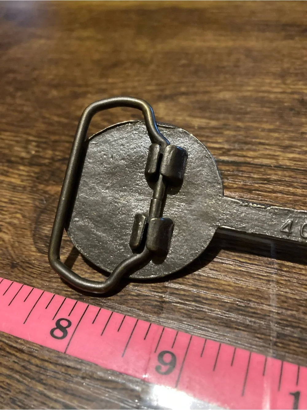 Brass banjo belt buckle